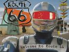 *Postcard-"Welcome To Route 66" /Man in Helmet-Suit/  (B139)