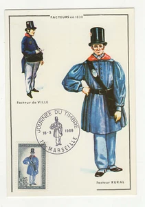 journée du timbre 1968 timbre France 1er jour FDC carte maximum /T2609 - Picture 1 of 1