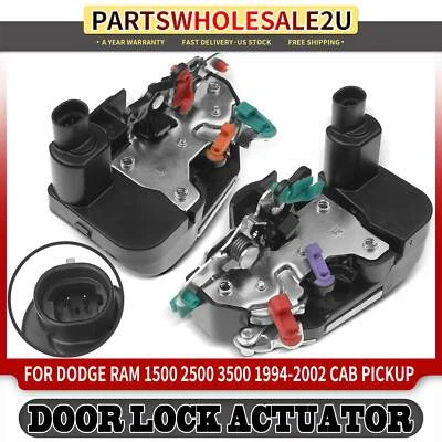 2x Front Left & Right Door Lock Actuator for Dodge Ram 1500 2500 3500 1994-2002 - Image 1 of 4