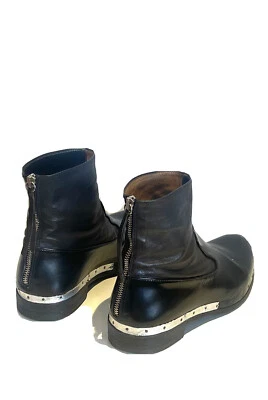 Botas al tobillo PREMIATA de cuero negras de tacón bajo con cremallera PVP $995 para mujer 38,5 (AUS/US8) Foto 1 de 4
