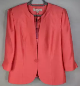 Jacques Vert - Mix Polyester - Peach / Pink- Blazer - UK45 BNWT - Picture 1 of 6