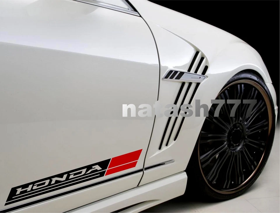 HONDA Sport Racing Performance Coche Vinilo Calcomanía Adhesiva Emblema Logo 2 piezas Par NUEVO Foto 1 de 1
