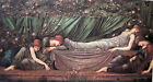 Peinture à l'huile fine J. W. Waterhouse - Belles jeunes filles la princesse endormie 36"