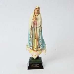 Beautiful Vintage Our Lady of Fatima 6-5/8" Color Statue Portugal - Picture 1 of 8