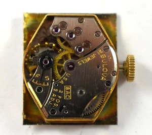 Vintage Bulova Handaufzug 21J 8AC Armbanduhrwerk lot.wq - Bild 1 von 3