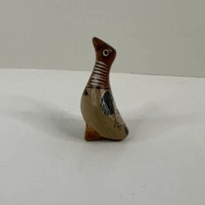 Kleine Vintage handbemalte Tonala Ente Miniatur Vogel Figur - Bild 1 von 5