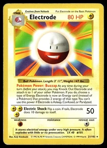 1999 Pokemon Base Set Shadowless Electrode #021/102 WOTC - Bild 1 von 2