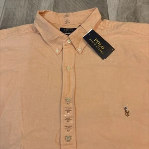 Camisa Polo Ralph Lauren RL Untucked Fit Naranja Sólido Para Hombre Talla 3XLT Algodón Nueva con Etiquetas - Imagen 1 de 6