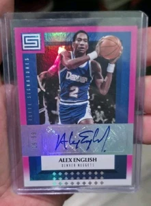 2017-18 Panini Status Basketball Elite Signatures Auto Alex English #/99 SP HOF - Picture 1 of 4