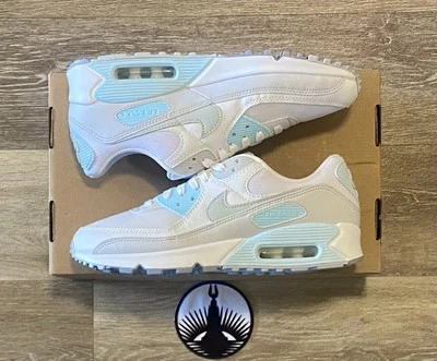Nike Air Max 90 «Белый ледник синий» DH8010-104 женский размер 9, мужской размер 7,5 - Изображение 1 из 4