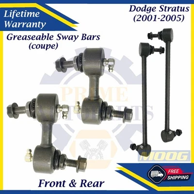 Barras estabilizadoras delanteras y traseras MOOG OEM para Dodge Stratus 2001-2005 garantía de por vida Foto 1 de 4