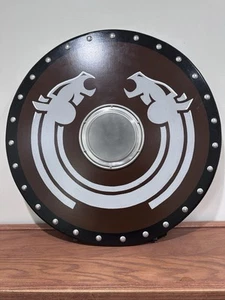 Wooden Horse Lord Shield - Metal Boss - Viking Round Inspired - Picture 1 of 3