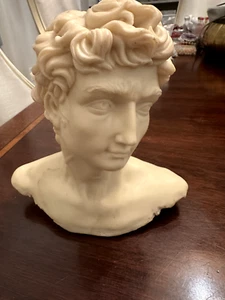 Decoline NY Bust Statue David Handmade Resin Faux Marble Material Approx. 7"x7" - Picture 1 of 3