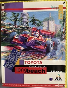 1998 Long Beach Grand Prix Cart IndyCar Original Poster - Bild 1 von 6