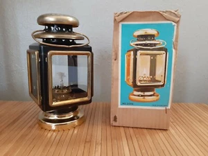 Vtg. Carriage Hurricane Oil Lamp Lantern gold black Brass Twilight Coach w/box - Picture 1 of 12