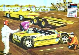 AMT Models 1:25 Piranha Drag Team zwei Autos und Anhänger Modellbausatz - Bild 1 von 3