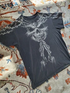 Vintage 90s Y2K Praying Skeleton Size/Medium - Picture 1 of 5