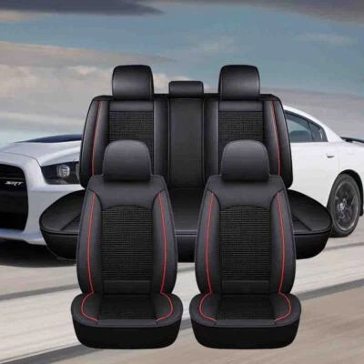 For Dodge Charger Challenger Car Seat Covers Front & Rear Full Set Pad Cushion Foto 1 de 4