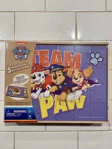 Rompecabezas y bandeja de madera Paw Patrol 5 con caja de almacenamiento de madera edades 3+ (NUEVO EN CAJA) - Imagen 1 de 2