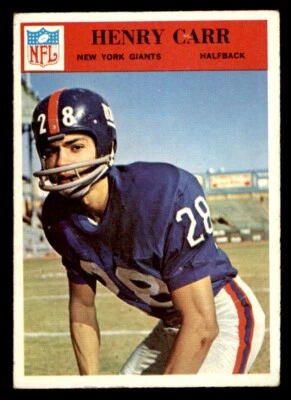 1966 Philadelphia Football #120 Henry Carr VG *d2 - Image 1 of 2