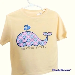 Boston Whale Short Sleeve T-Shirt Yellow Youth Girls Size XS - Picture 1 of 3