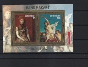 2011 Österreich ANK 2968 2969 Hans Makart 1840 - 1884 Block 70 Belvedere Museum - Picture 1 of 1