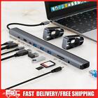 10 in 1 USB C Docking Station 100W PD Type-C Dock 3.5mm Audio Jack for Laptop PC