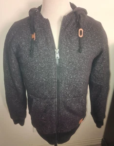 Men's Buffalo David Bitton Black Pepper Full Zip Hooded Coat Size Medium - Picture 1 of 3