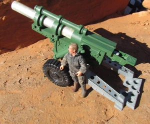 Vintage MPC Large rare WWII Firing Howitzer Cannon Toy Multiple Plastics Corp - Picture 1 of 12