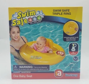 Bestway Swim Seat One Baby Seat Swim Safe Triple Ring Diaper Style Seat Step A - Picture 1 of 7