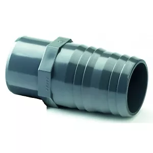 Hose Tail Adaptors  :  PVC  :  Solvent Weld  :  Metric (mm) & Imperial (Inch) - Picture 1 of 6