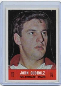 1969 Scanlens Die Cut (UNPOPPED) John SUDHOLZ South Melbourne Near Mint / Mint - Picture 1 of 2