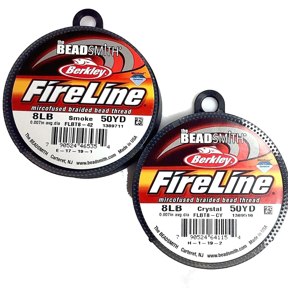 Hilo de abalorios FireLine 8 lb cristal humo negro abalorios 15YD 50 125 yardas/carrete Foto 1 de 4