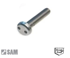 5 St. Sicherheitsschrauben Linsenkopf Zweiloch Edelstahl V2A M6 inkl. BIT SP-1/4 - Bild 1 von 1