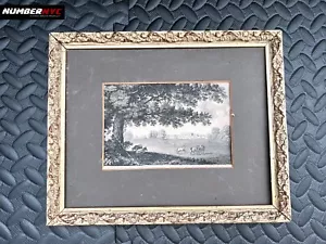 VTG Frame Matte Wall Art Engraved Drawing Harrison No.18 Buckinghamshire 11 x 9 - Picture 1 of 7