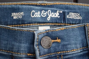 Cat & Jack Boy's Size 10 Husky Stretch Straight Fit Jeans Medium Wash - Picture 1 of 8