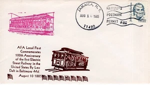 100 JAHRESTAG 1. ELEKTRISCHE STRASSENBAHN, JAMAIKA, NY 1985 FDC18138 - Bild 1 von 1