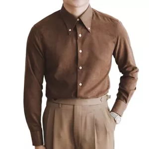 Herren Neu Hemd Langarm Business Freizeit Retro Gentleman Bügelfrei Weiß Shirt - Bild 1 von 9