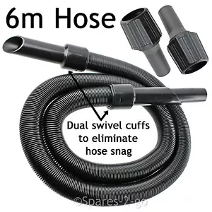 6m Extra Long Extension Pipe Hose Kit for Panasonic Vacuum Cleaner + Adaptors - Picture 1 of 1