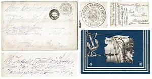 Austrian Ship post Lot with Letter from SM Tegethoff. 3 items 1912 - 16 - Picture 1 of 9