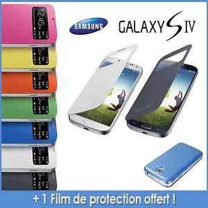 Etui Housse Coque avec rabat-clapet "Flip cover" view pour Samsung Galaxy S4 - Foto 1 di 9