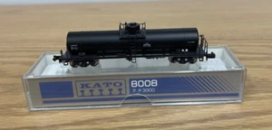 KATO #8008 N SCALE TOY TRAIN BLACK SINGLE DOME TANK CAR #23001 RAILROAD FREIGHT - Picture 1 of 6