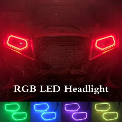 Anillos halo RGB luces faros LED 2 PIEZAS aptos para Polaris RZR 570 800 800S XP 900 Foto 1 de 4
