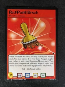 Neopets TCG Red Paint Brush 135/234 Base Set Item Uncommon - Picture 1 of 2