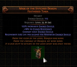 💥Path Of Exile 2💥Dawn Of The Hunt💥Helmet💥Mask Of The Stitched Demon - Picture 1 of 1