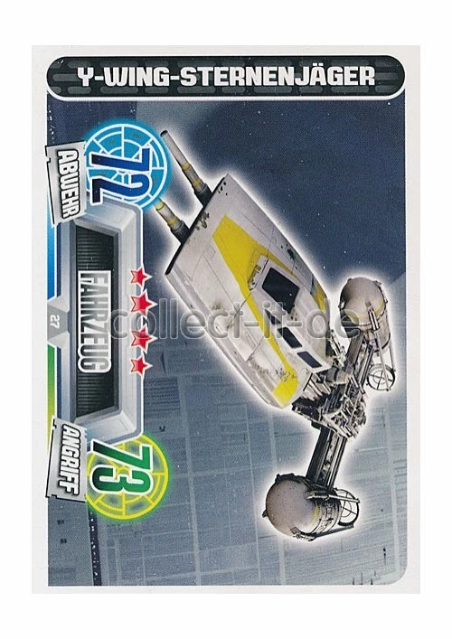 Force Attax Movie Cards 2 27 - Y-WING-STERNENJÄGER - Fahrzeug - Allianz - Bild 1 von 1