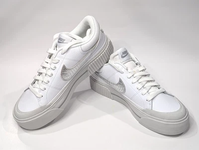 Nike Court Legacy Lift White/Silver Women's Platform Sneakers-Assorted Sizes NWB - Image 1 of 4