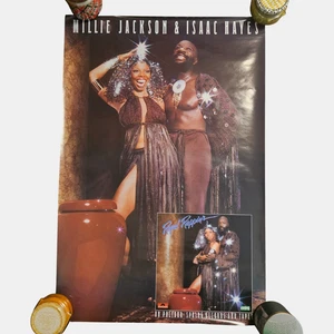 Póster promocional Millie Jackson & Isaac Hayes Royal Rappin's 24x36 años 70 Polydor de colección - Imagen 1 de 6