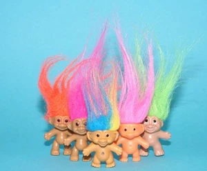 TROLLS PVC MINI FIGURES GOOD LUCK TROLL (5X) PENCIL TOPPER 1980s DAM RUSS BER... - Bild 1 von 7