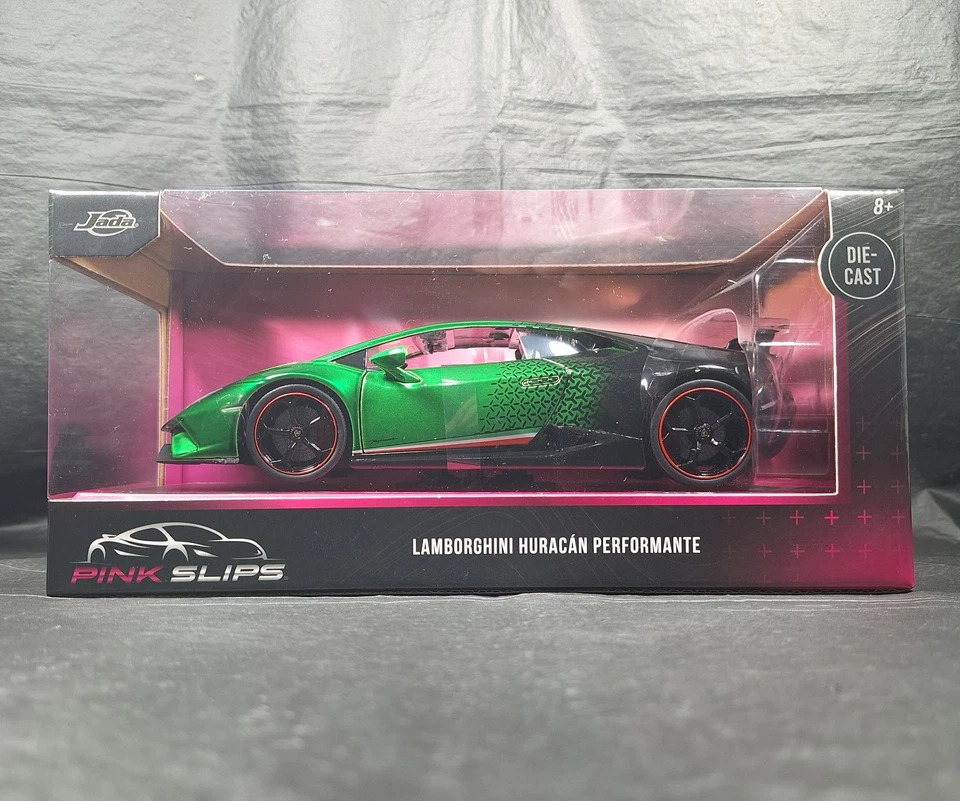 2025 Jada 1/24 розовый скольжения зеленый LAMBORGHINI HURACAN PERFOMANTE Бесплатная доставка  - Изображение 1 из 4